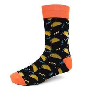 Men's Tacos Novelty Socks Black
